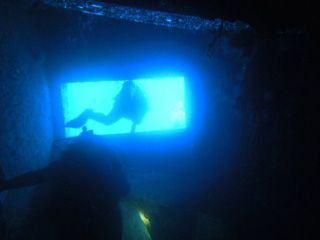 It was pitch black inside